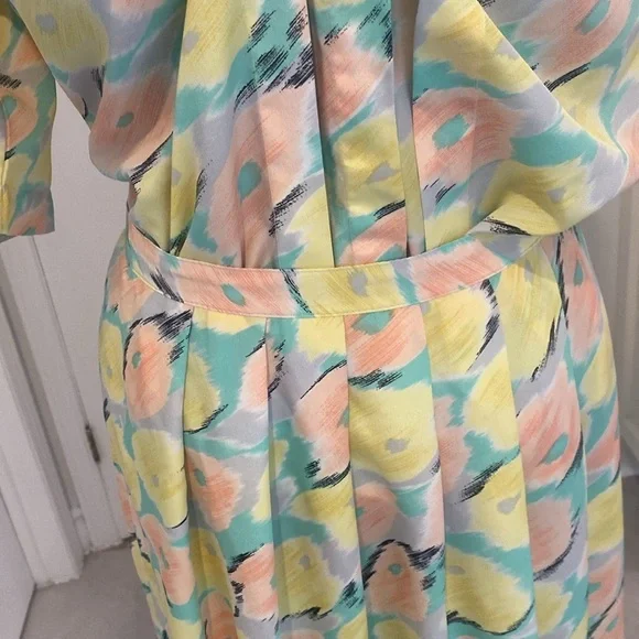 VINTAGE Mister Leonard 1980/81 Floral Pastel SKIRT SET See Size Below - Picture 5 of 17